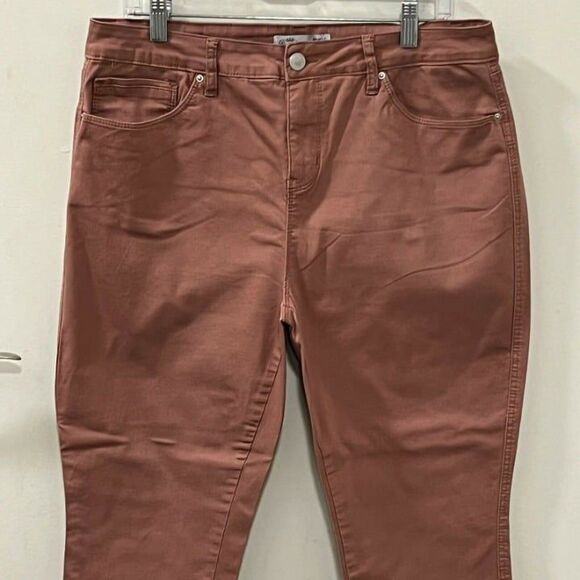 Royalty For Me Tan Womens Ankle High Rise Stretch Pants Size 16 - Picture 3 of 12